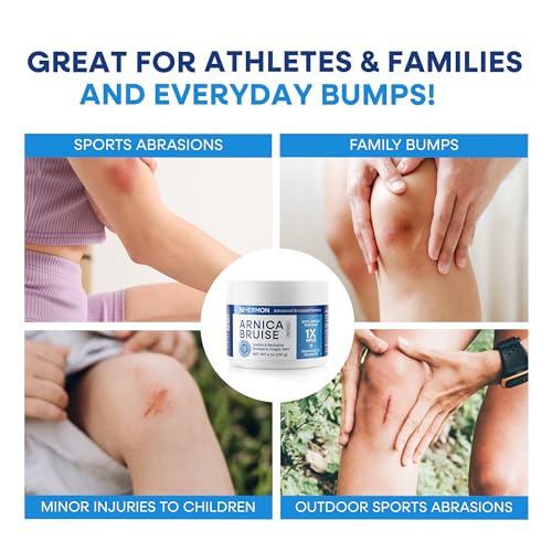 Hermon Arnica Bruise Cream Extra Strength: Fast-Acting for Bruising & Swelling on Thin Skin - High Strength Arnica Montana with Vitamins K, C & E?Hydrating Moisturizer for Face (4 oz(pack of 2))