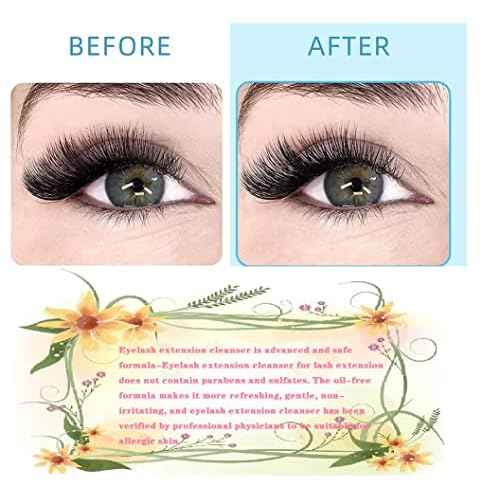 Eyelash Cleanser Concentrate 100ml Professional Lash Extensions Shampoo Natural Foaming Cleanser for Extensions Lashes with Salon Home Care-Makes 20 Bottles 60ml Eyelash Shampoo(Unscente)