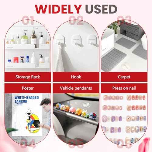 6 Rolls Double Sided Tape Nail Tape for Press On Nails Adhesive Strong Sticky Nail Double Tape for Nail Packaging Removable TClear Mounting Tape for Nail Salon Press On Nail Supplies with Tweezer