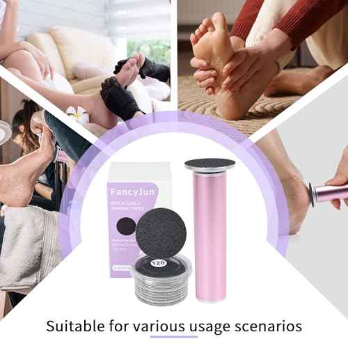 120PCS Fine 180 Grit Replaceable Sandpaper Discs for Electric Foot Callus Removers - 42mm Ultra-Soft Foot File Refills - Gentle Polishing & Baby-Smooth Finish