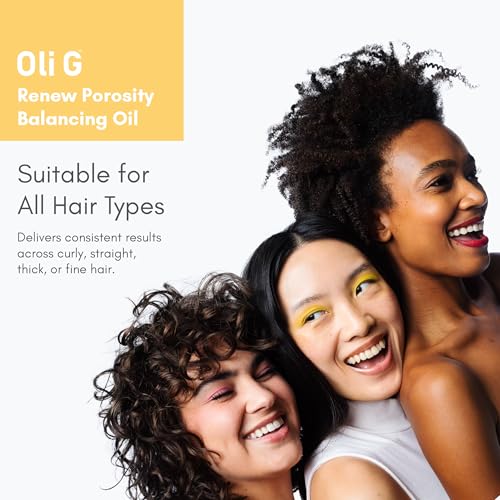 Oli G Renew Porosity Balancing Oil 2oz / 59ml | Lightweight Hair Oil for Frizz Control, Moisture Repair & Shine