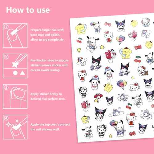 141 PCS Cute Kawaii Y2K Nail Art Stickers - Slime & 3D Nail Charms, Flatback Resin Charms