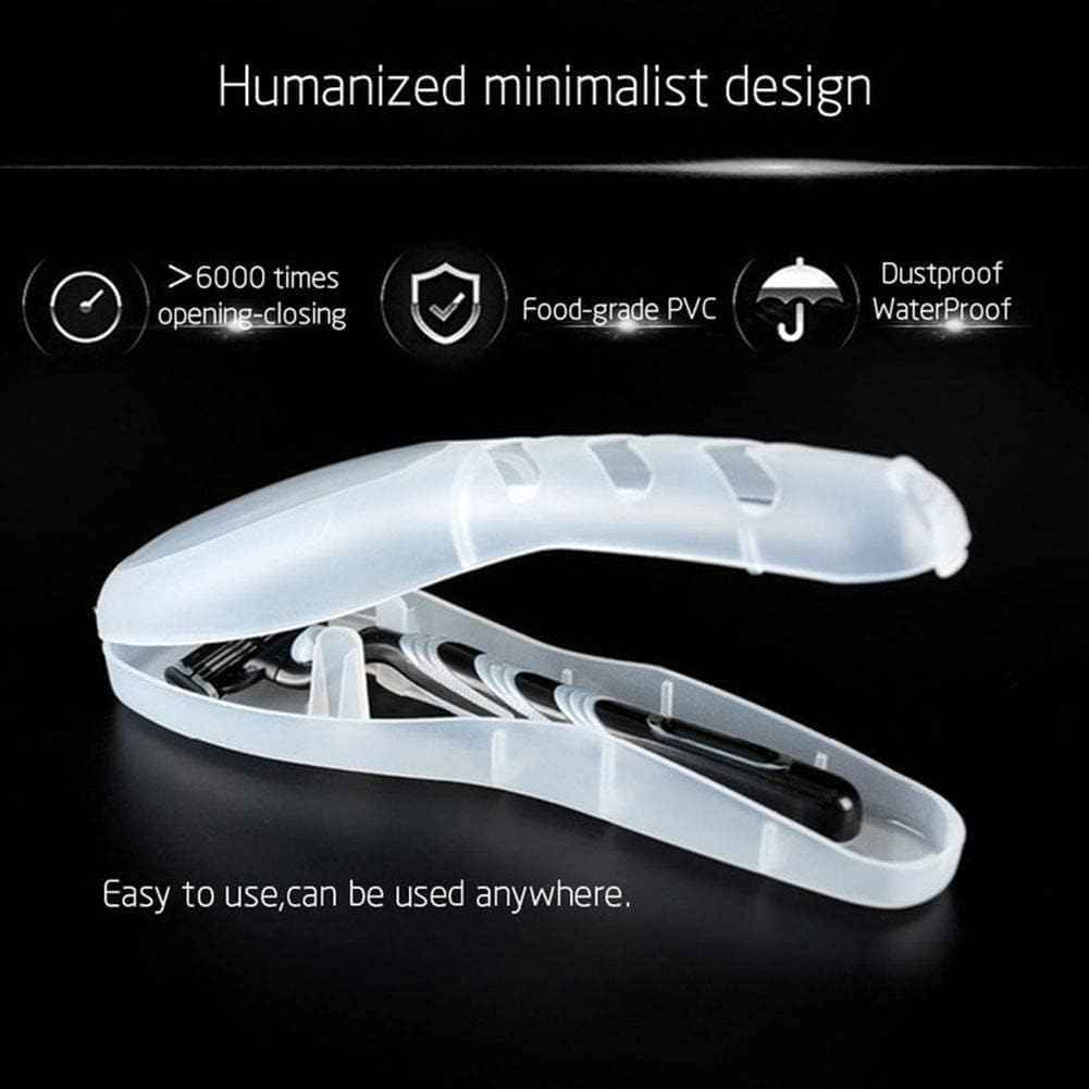 Kryoflare Transparent Portable Travel Razor Case, Transparent Plastic Storage Box, Electric Shaver Protector Container, Portable Organizerv Men's Electric Shaver Accessories