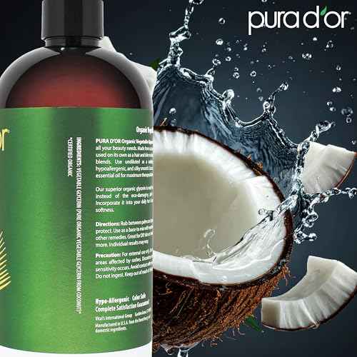 PURA D'OR 24 Oz ORGANIC Vegetable Glycerin - Derived From Coconut - Clear & Odorless - 100% Pure Premium Grade, Non-GMO, Kosher, Vegan, Cold Pressed, For Hair & Body - DIY Skin Care Base