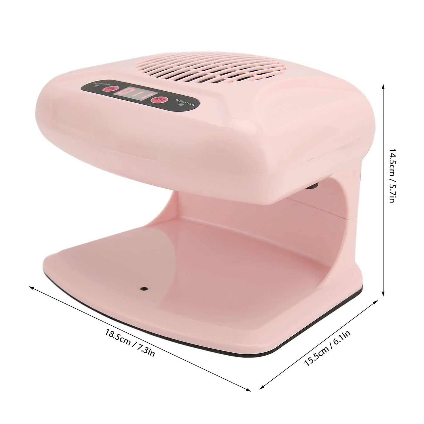 Air Nail Dryer, Portable Infrared Sensor Nail Fan Dryer Blower with Hot and Cool Air, 300W Automatic Nail Polish Dryer for Home and Salon (US Plug 110V)