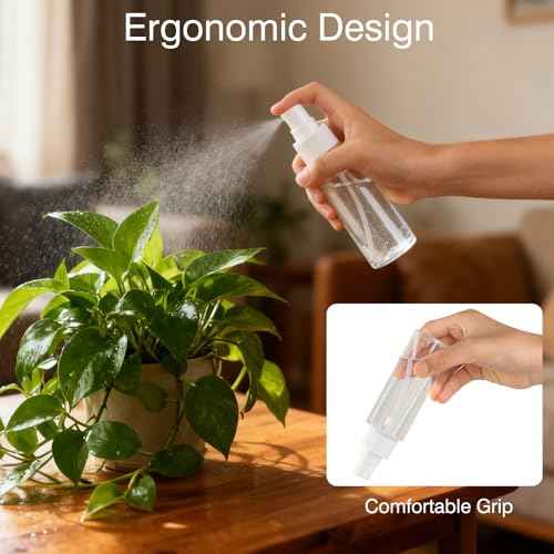 Travel Spray Bottles, 2.7oz/80ml Refillable Clear Plastic Spray Bottle BPA-Free Mini Containers, Small Fine Mist Empty Travel Bottle for Perfume, Water, Cleaner, Alcohol and Skincare Water(6 Pack)