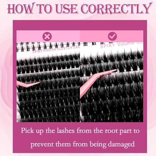 Lashes Clusters Kit Gift Packs D Curl Cat-Eye Wispy Individual Faux Mink Fake Eyelashes, Volume Studio Effect, 498Pcs DIY False Eyelash Extensions with Bottom Lashes|Glue|Removers|Tweezers