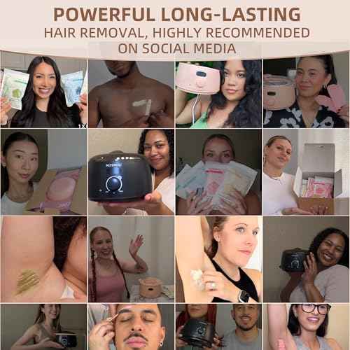 KOTAMU Wax Beads, 2.5lb Hard Wax for Bikini Brazilian Sensitive Skin Facial Leg Body Waxing, Professional Waxing Beads Target Coarse Hair Removal, Blue Wax Beans for Women Men at Home & Salon Use