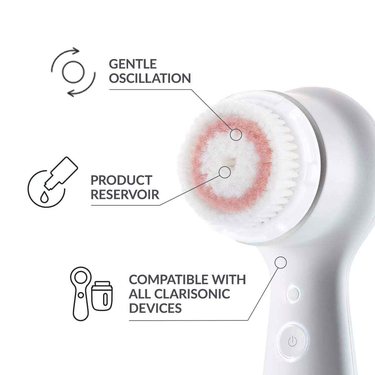 Clarisonic Brush Head Replacement | Radiance Facial Cleansing | Compatible with Mia 1, Mia 2, Mia Fit, Alpha Fit, Alpha Fit, Verified by Transparency,4 Count