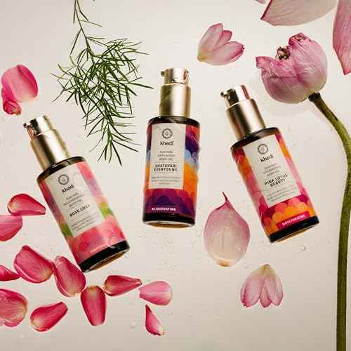 khadi PINK LOTUS BEAUTY Ayurvedic Hydrating Body Oil - Balancing & moisturizing sensual oil - 100% plant-based & natural - 3.38 fl oz