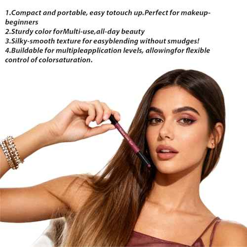 2pc Perfect Color Duo,Luxowly Shadow Liner 2-in-1 Eyeliner & Eyeshadow,Waterproof Eye Shadow Stick,Smooth Easy Application with Smudge Brush, Plum Shadow Liners Duo (Smokeshow+ Gaze)