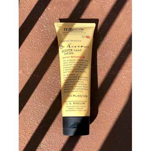 C. O. Bigelow Dr. Hiosous Quince Hand Lotion for Dry Hands, Hand Cream for Women and Men to Soften Dry Cracked Skin, No. 007, 4 fl oz,, Pack of 2