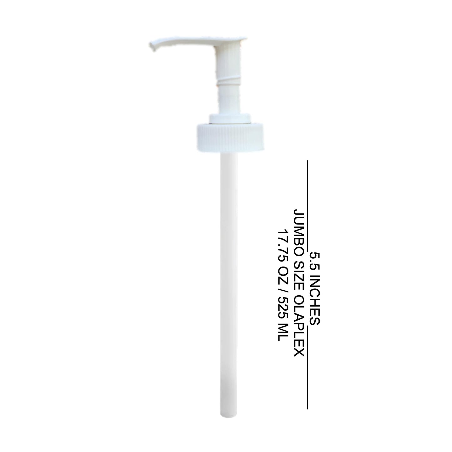 Dispenser Pumps Compatible with The New Size Jumbo Olaplex No. 4 Shampoo or No. 5 Conditioner 17.75 oz, 525 ml Size Bottles, Ultra Essentials (One White Pump - 4 or 5 (17.75oz Jumbo)