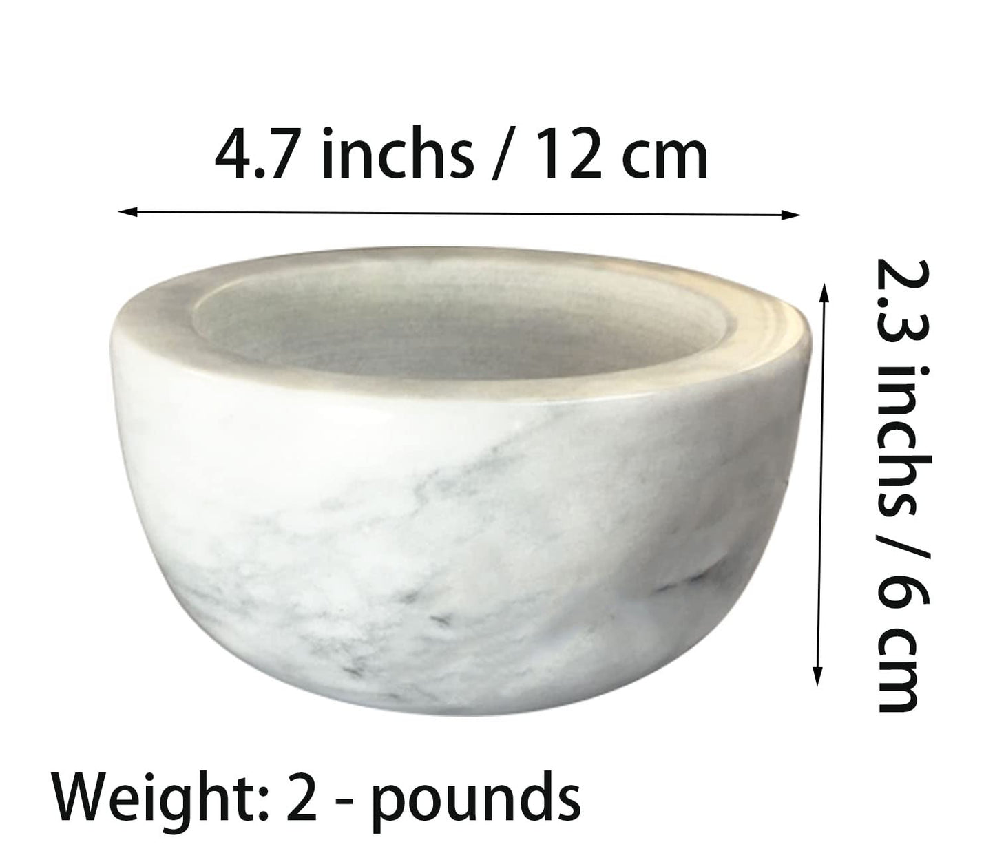 Yepmlrt Marble Shaving Bowl,Handcrafted White Marble Later,Shaving Soap & Cream Bowl for Men,Lather Mug with Interior Grooves Builds a Rich.