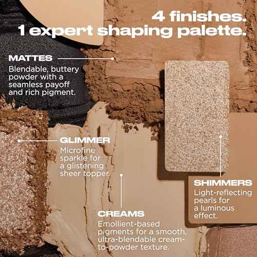 Urban Decay Naked Shaped Eyeshadow Palette - Multi-Use Neutral Eye & Face Palette, 14 Crease & Transfer-Resistant Shades, Up to 16HR Wear, Sculpting Creams, Defining Powders, Shimmer Highlighters