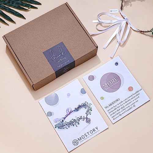 MOSTORY Gold Flower Moon Headpiece - Handmade Fairy Floral Crown Woodland Elf Headband Forest Circlet for Princess Renaissance Fair Halloween Party Wedding Cosplay