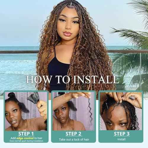 Human Braiding Hair 3 Bundles/Pack 150g Highlight 4/27 Curly Water Wave Human Bulk Hair for Braiding No Weft 12A Brazilian Virgin braiding Hair for Boho Braids (Highlight 4/27 Color, 16 inch)