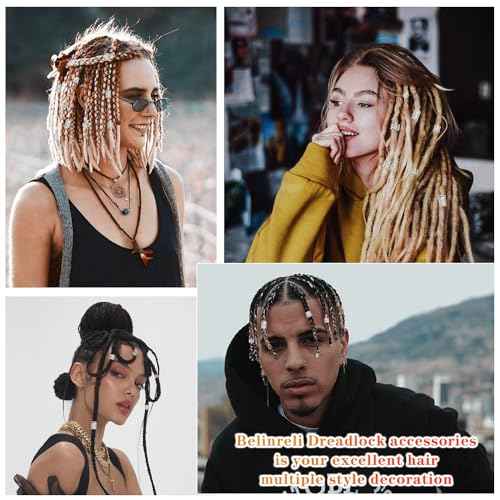 280 Pcs Hair Jewelry for Braids, Silver Loc Jewelry for Hair Dreadlocks Braid Clips Accessories Metal Hairs Rings for Braid Cuffs Braid Clips Decorations for Women Men