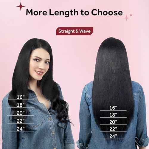 Clip in Hair Extensions Real Human Hair, Jet Black 100% Human Hair Extensions Clip in, Tangle-free Silky Straight Hair Extensions for Women, #1 16Inch 120G 7PCS