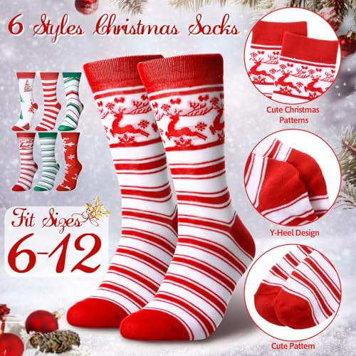 18 Pcs Christmas Gifts Set Merry Xmas Makeup Bags Enamel Mugs Christmas Socks Bulk 2025 Gifts Santa Snowflake Party Favors for Adults Women Coworkers Teacher Xmas Winter Party Supplies Decor