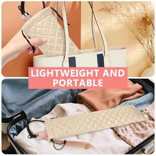 AMIJEAL Heat Resistant Hair Tools Organizer Bag Portable Travel Drawstring Storage Cover Pouch for Hair Straightening Irons, Curling Irons, Flat Irons and Hot Styling Tools(16" x 4.3")