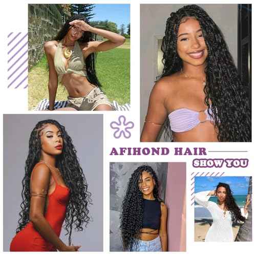Human Braiding Hair For Boho Braids Deep Water Wave Human Bulk Hair for Braiding 12A Brazilian Virgin Human Hair Extensions for Boho Braids 3 Bundles/Pack 110g Chocolate Brown 22inch