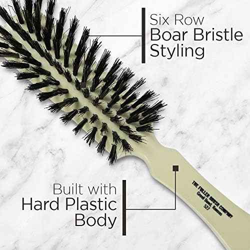 Fuller Brush Lustre Professional Hairbrush – 6 Row Styling Hair Brush & Volumizer w/Natural Boar Bristle For Smoothing All Hair Types