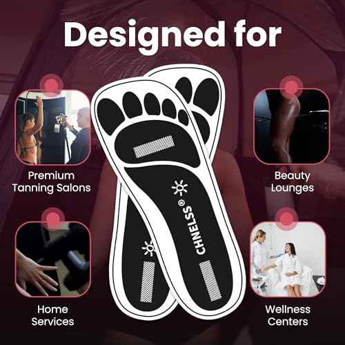 Black 180Pairs(360Feet)Disposable Spray Tanning Feet Pads for Hygienic Foot Protectors,Comfortable & Hygienic Spray Tan Pads Feet-Specifically for the Spray Tanning Industry or Salon,One Size-Non Slip