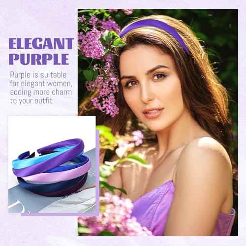 Cinaci 24 Pieces Candy Color Width 1.5cm/0.6" Plastic Headbands Satin Wrapped Blank Plain DIY Craft Project Headbands for Women Girls Teens Kids Hair Accessories