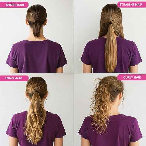 Black Hair Ties for Thick Hair ? 30-Pack, 4mm Nylon Elastic, No Metal, No Damage ? Perfect for Curly, Straight, Short & Long Hair