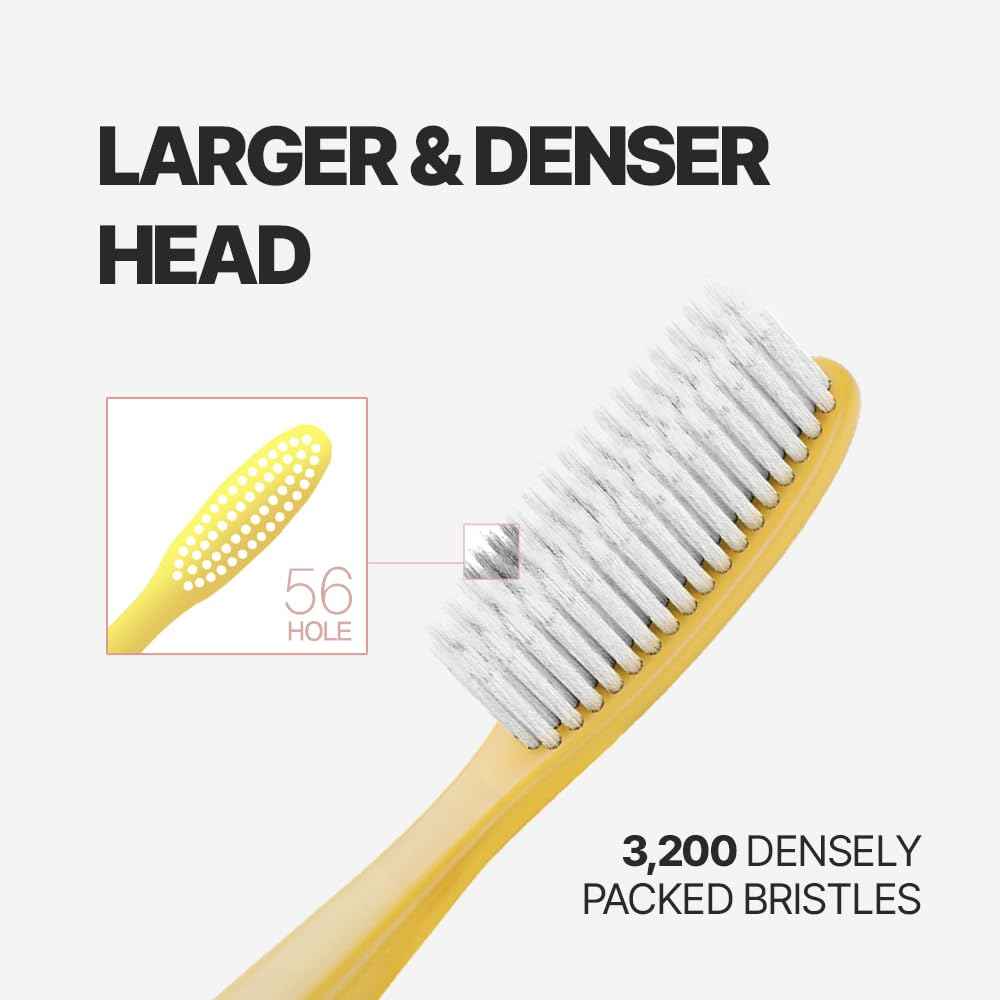 WANGTA Mini Basic – Large Toothbrush – 1.4 inch (3.5 cm) Head | 3,200 Bristles for Deep Cleaning & Gum Care | Made in Korea Premium Oral Care (10 Pack)