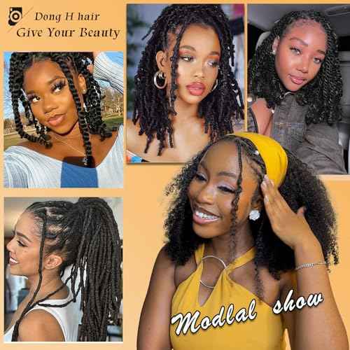 Afro Kinkys Bulk Human Hair for Braiding Afro Kinky-Curly Human Hair Bulk For Mini Twist, Repair Locs Hair Bulk Human Braiding Hair for Micro Dreadlocs Extensions 18 Inch(1B,35g/pack)