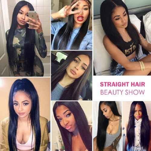 Straight Human Hair 3 Bundles 16 18 20 inches Brazilian Virgin 100% Unprocessed Straight Hair Weave Bundles Human Hair Natural Black Color Hair Extensions