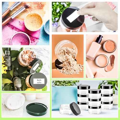 MotBach 20 Pack 4oz Plastic Jars with Lids, 120ml Round Clear Cosmetic Containers Makeup Jars,Travel Size Containers Jar for Lotion Cream Eyeshadow Samples Ointment Salve Balm Powder Travel Storage