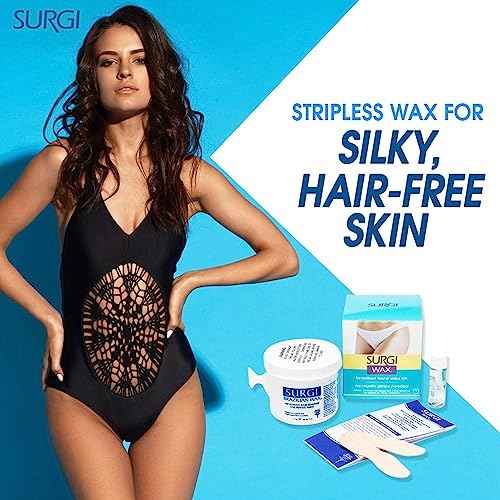 Surgi Wax Brazilian Hard Wax Waxing Kit for Private Parts, 4 Ounce Boxes (Pack of 3)