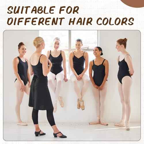 Zonon Bun Hair Nets Invisible Elastic Edge Mesh and U Shaped Pins Set, 50Pcs Individual Package Invisible Hair Nets, 40Pcs U Shaped Pins for Ballet Bun, Sleeping, Women and Wig (Multicolor)