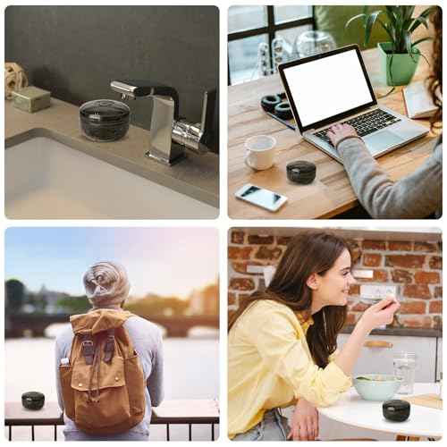 Retainer Cleaning Case,Portable No-Leak Denture Cup Case with Dentures Brush Kit, Travel Retainer Cases with Vent Holes for Clear Aligner,Mouth Guards,Night Guard,Dentures (Black)