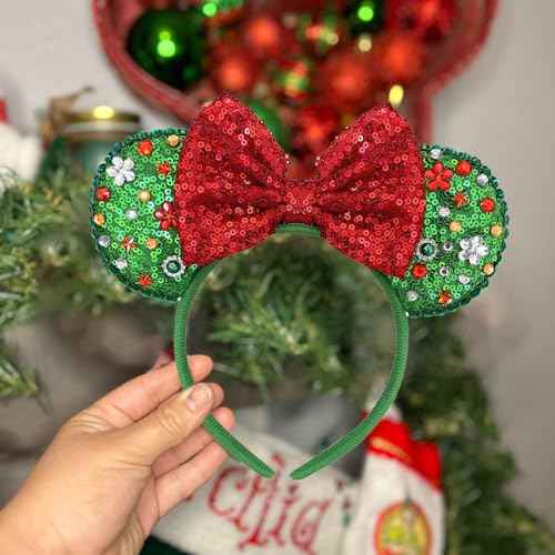 Cute Sequin Bows Mouse Ears Headband for Women - Halloween