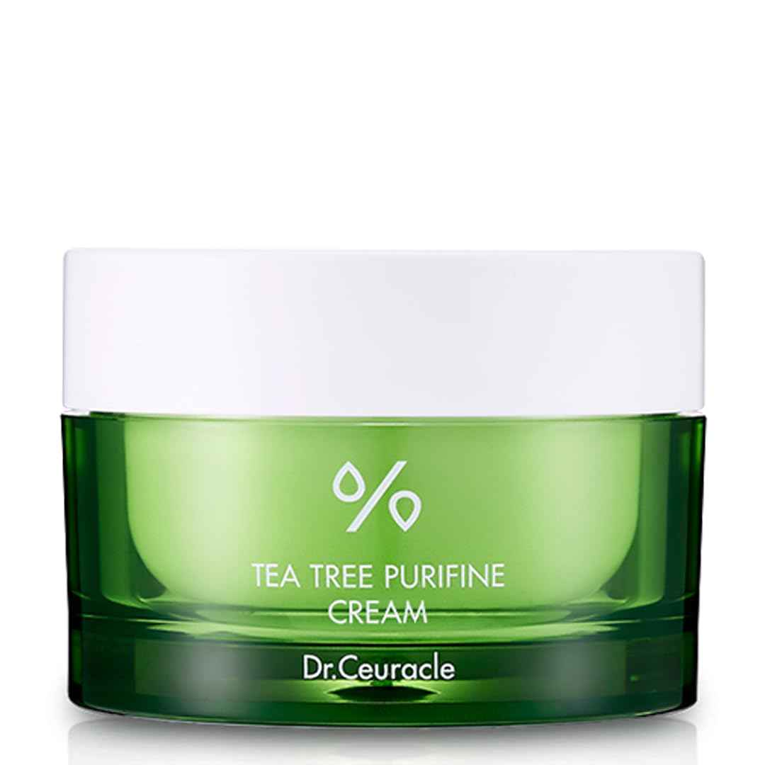 Dr.Ceuracle Tea Tree Purifine Cream - Korean Skincare Calming Moisturizer with Pantenol, Ceramide, Soothes for Sensitive Skin (50g / 1.76 oz.)