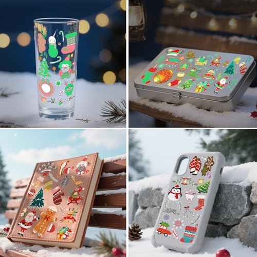 Luminous Christmas Temporary Tattoos for Kids - 110 Pieces Christmas Glow in The Dark Tattoos for Boys and Girls,Christmas Glow Party Favors for Kids Stocking Stuffers and Gifts 10 Sheets
