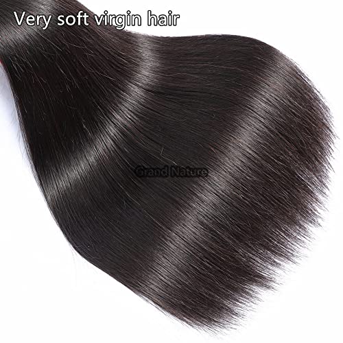 Grand Nature Frontal HD Lace Closure Only, 13x6 Frontal HD Lace, 5x5 HD Lace Closure Body Wave, Straight 4x4 Closure, 13x4 Lace Frontal HD Lace (Straight, 12"-13x6 Frontal)