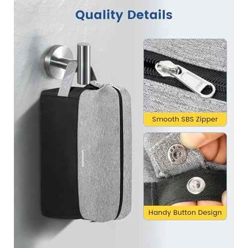 Vorspack Lightweight Travel Toiletry Bag - Water Resistant Travel Bag for Toiletries, Cosmetics, Accessories, Gifts for Men - Black