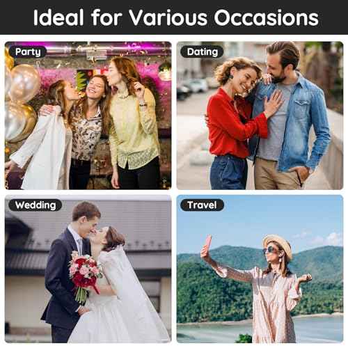 Segbeauty Glass Perfume Bottle Set, 5 Pack of 10ML Mini Travel Atomizer Sprayer for Perfume, Empty Refillable Press Pump Bottle Cologne Dispenser Perfume Spray Bottles Sample Case Travel Essential