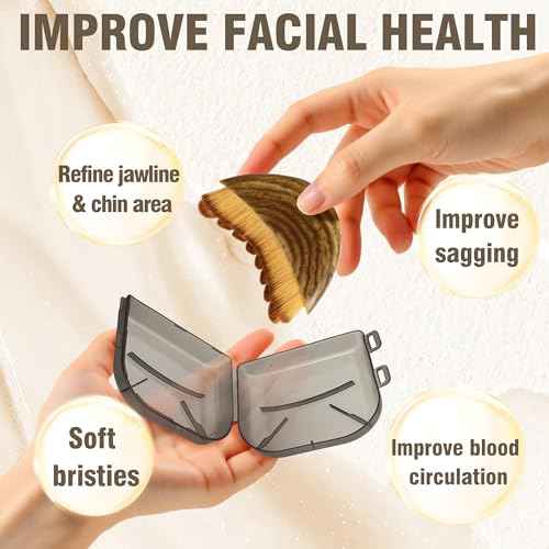 Lymphatic Contour Face Brush for Gentle Facial Massage - Soft Lymphatic Drainage Face Brush to Reduce Puffiness - Lift Jawline & Enhance Natural Glow