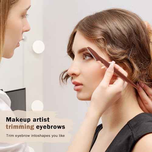 D Dermaplane Razor for Women Face - 6PCS Face Razors for Women - Eyebrow Razor with Precision Cover - Face Shaver for Men - Facial Hair Removal for Men - Neutral