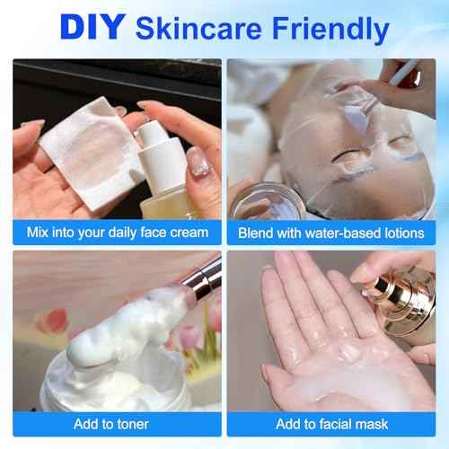 Hyaluronic Acid Serum Powder for Skin,Low and High Molecular Weight,Cosmetics Grade Skin Hydration and Moisture Support Supplements - Vegan, Water Soluble 200 Grams