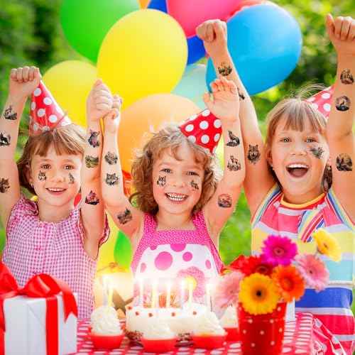 Wolf Temporary Tattoos for kids, Kids Tattoos Temporary, Wolf Birthday Party Decorations, Animals Party Supplies Favors for Boys and Girls, Goodie Bags Stuffers