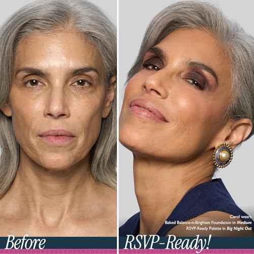 LAURA GELLER NEW YORK RSVP-Ready Big Night Out Full Face Travel Makeup Palette - All-in-One Set includes Eyeshadows, Eye Liners, Blush, Bronzer, Highlighter, Setting Powder, and Lip Creams