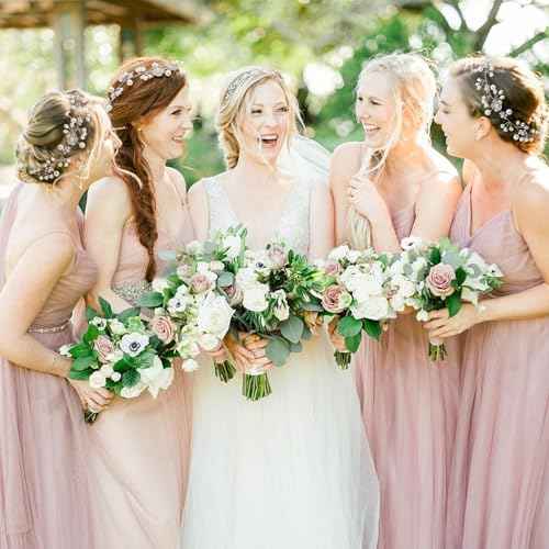 Flower Girl Headband, Princess Crystal Headpiece,Flower Girl Hair Accessories, Rhinestone Pearl Headband, Suitable for Girls and Bride Wedding £¨Silver£©