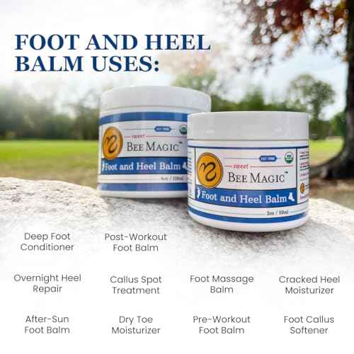 Sweet Bee Naturals Organic Foot and Heel Balm ? All Natural Moisturizing for Dry, Cracked Feet, Heel Care & Callus Treatment ? Repair & Soften Rough Skin ? Made in USA ? 4 OZ Jar